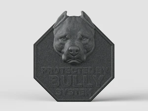 STL CNC Router file 3dprintable Pitbull Panel 3D Print Model