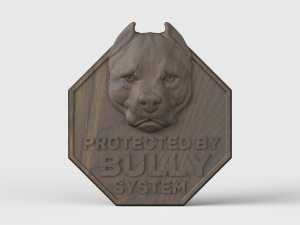 STL CNC Router file 3dprintable Pitbull Panel 3D Принт Модель