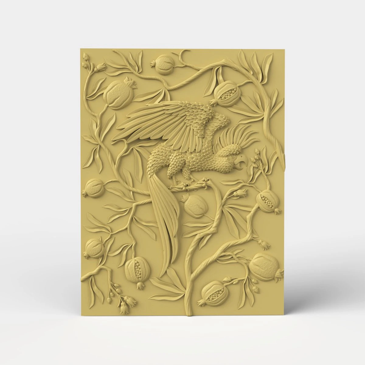 STL CNC Router file 3dprintable Parrot Panel 3D Print Model .c4d .max .obj .3ds .fbx .stl .blend 