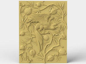 STL CNC Router file 3dprintable Parrot Panel 3D प्रिंट मॉडल