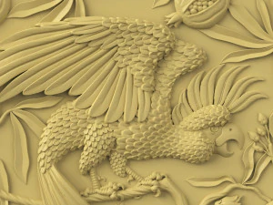 STL CNC Router file 3dprintable Parrot Panel 3D Print Model
