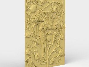 STL CNC Router file 3dprintable Parrot Panel 3D-Druckmodell