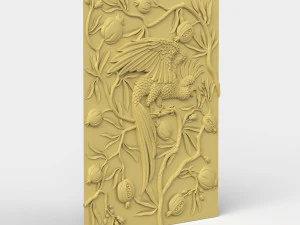 STL CNC Router file 3dprintable Parrot Panel 3D Print Model