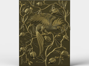 STL CNC Router file 3dprintable Parrot Panel 3D-Druckmodell