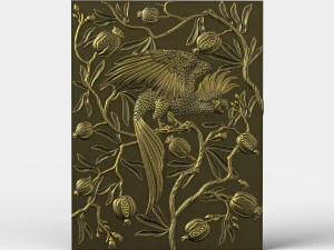 STL CNC Router file 3dprintable Parrot Panel 3D Print Model