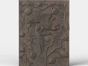 STL CNC Router file 3dprintable Parrot Panel 3D-Druckmodell