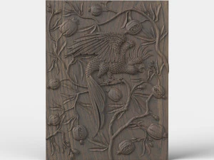 STL CNC Router file 3dprintable Parrot Panel 3D Print Model