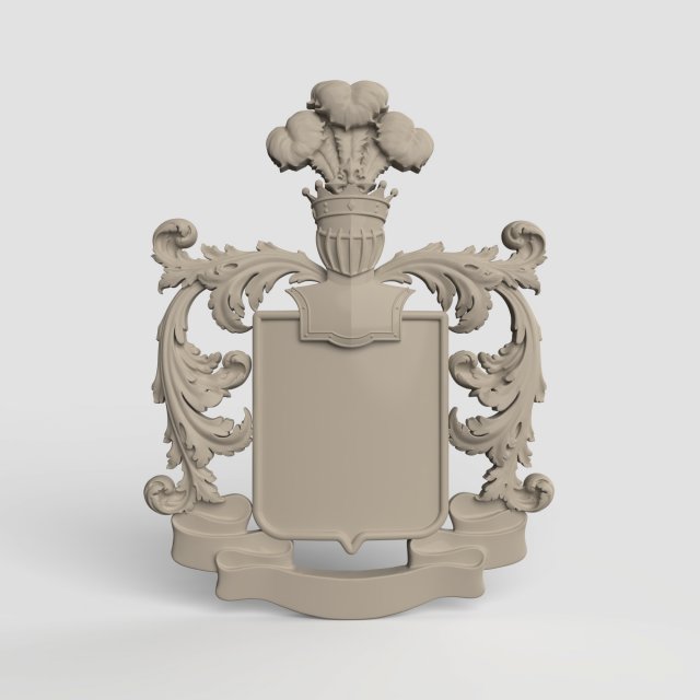 STL CNC Router file 3dprintable Coat of Arms 3D Принт Модель .c4d .max .obj .3ds .fbx .stl .blend 