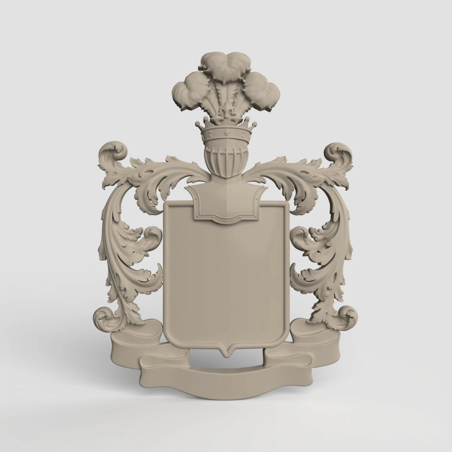 STL CNC Router file 3dprintable Coat of Arms 3D Print Model .c4d .max .obj .3ds .fbx .stl .blend 