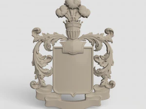 STL CNC-routerbestand 3dprintbaar wapenschild 3D printmodel