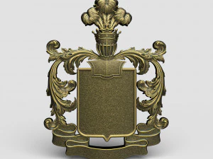 STL CNC Router file 3dprintable Coat of Arms 3D Print Model