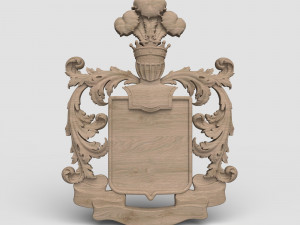 STL CNC Router file 3dprintable Coat of Arms 3D Принт Модель