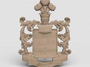 STL CNC Router file 3dprintable Coat of Arms 3D Print Model