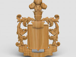 STL CNC Router file 3dprintable Coat of Arms 3D Print Model