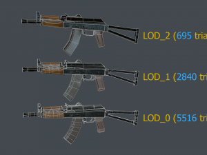 aks-74u 3D Модель