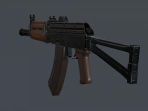 aks-74u 3D Модель