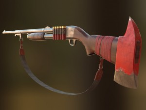 m37 ithaca zombie hunter 3D Model