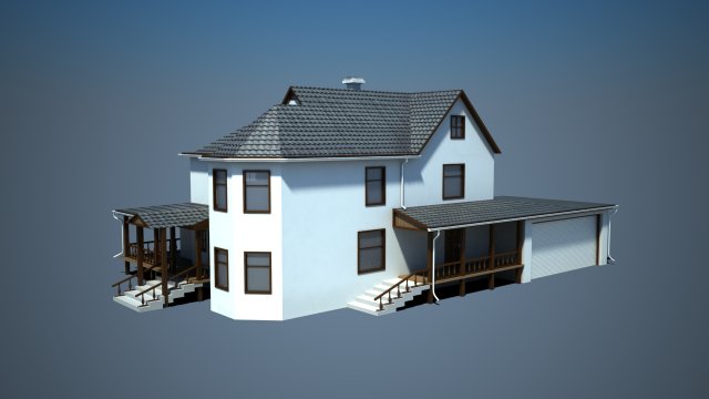 house 3D Модель .c4d .max .obj .3ds .fbx .stl .blend 