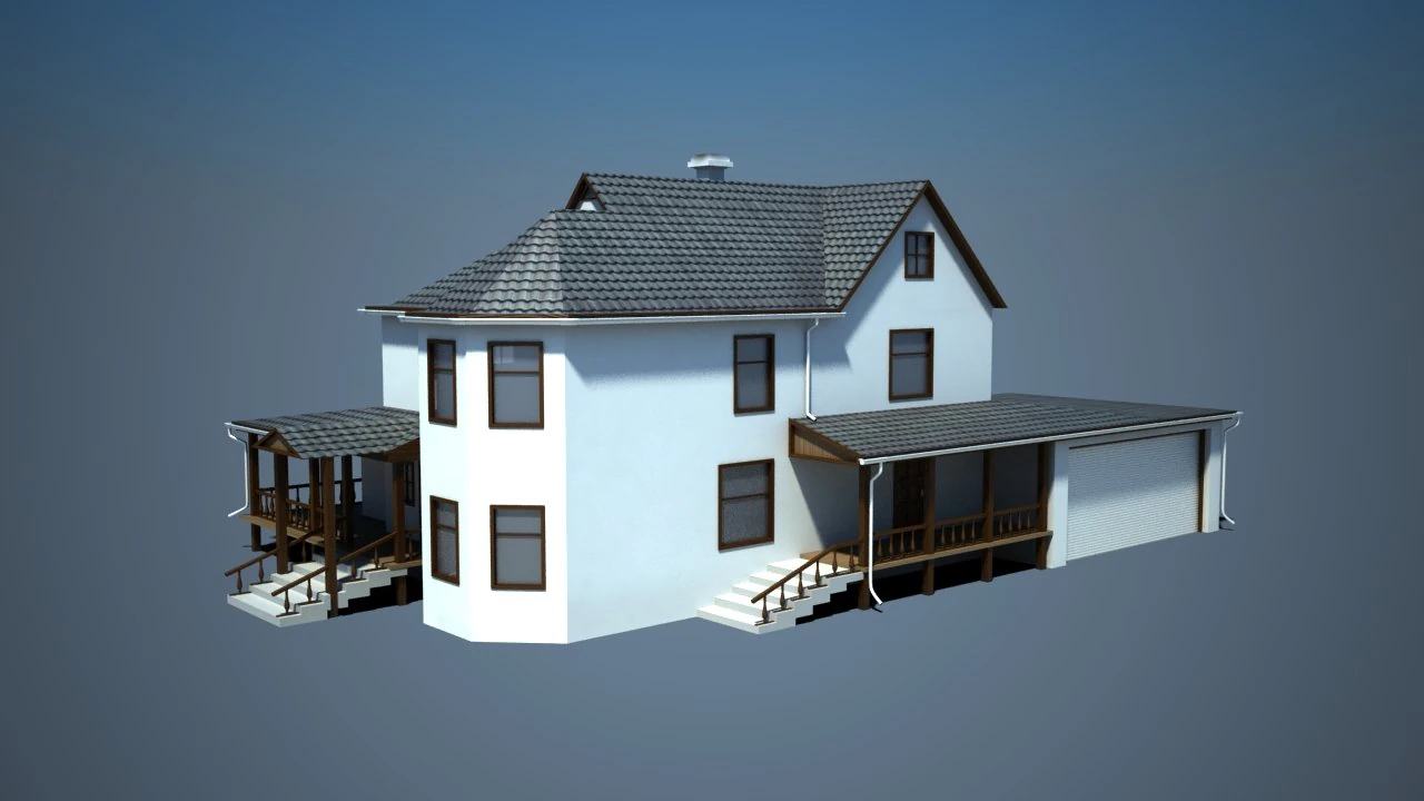 house 3D Model .c4d .max .obj .3ds .fbx .stl .blend 