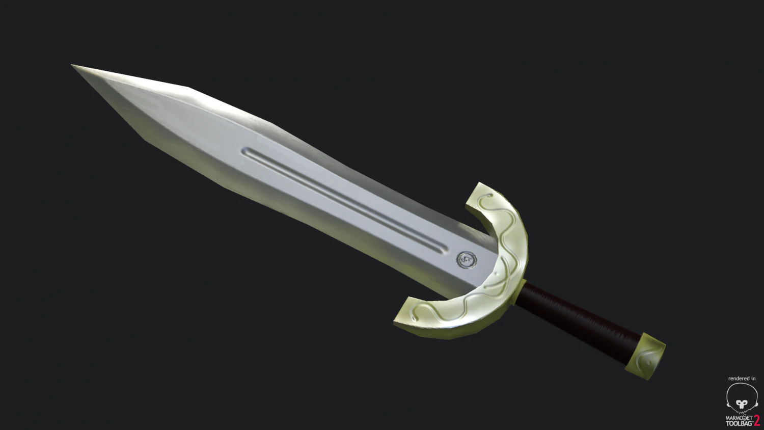 short sword 3D Model .c4d .max .obj .3ds .fbx .stl .blend