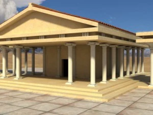 templo grego Modelo 3D