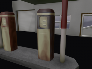gas station low poly 3D Модель