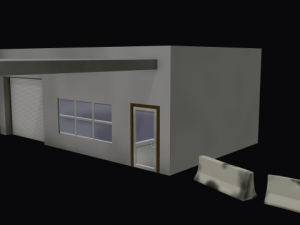 gas station low poly 3D Модель