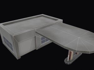 gas station low poly 3D Модель
