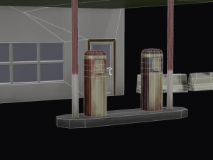 gas station low poly 3D Модель