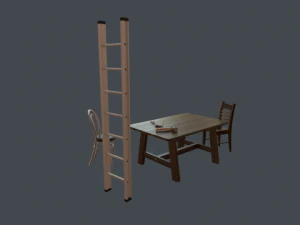 low poly set 3D Model