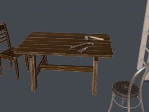 low poly set 3D Model