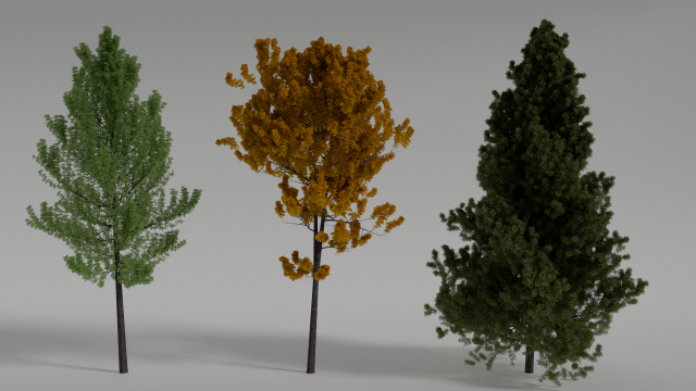 generic realistic tree set 3D Model .c4d .max .obj .3ds .fbx .stl .blend 