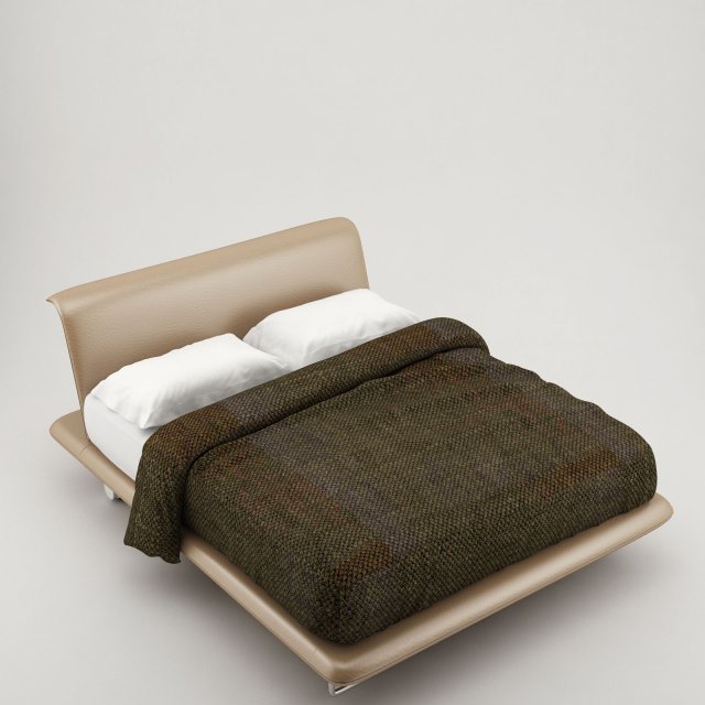3d bed 3D Model .c4d .max .obj .3ds .fbx .stl .blend 
