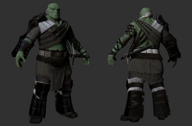 orcchieftan 3D Model .c4d .max .obj .3ds .fbx .stl .blend 