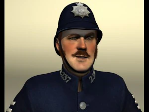 British policeman rigged 3D Model