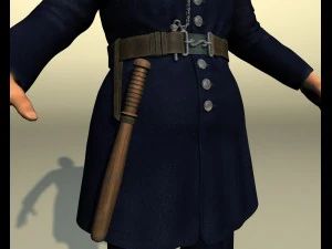 British policeman rigged 3D Model