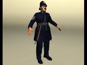 British policeman rigged 3D Модель