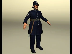 British policeman rigged 3D Model