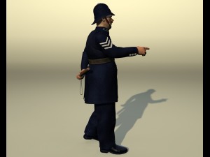 British policeman rigged 3D Модель