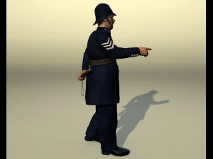 British policeman rigged 3D Model
