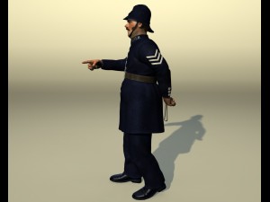 British policeman rigged 3D Модель