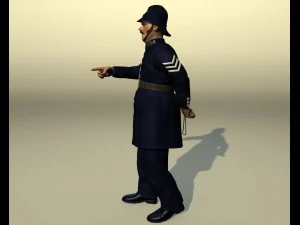 British policeman rigged 3D Model