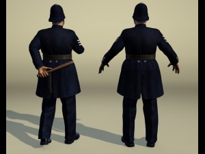 British policeman rigged 3D Модель