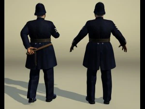 British policeman rigged 3D Model