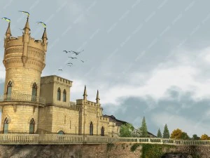 castle swallows nest day version 3D Model