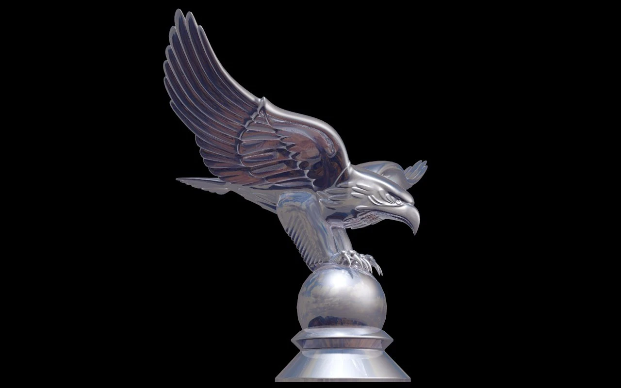 eagle chrome 3D Model .c4d .max .obj .3ds .fbx .stl .blend