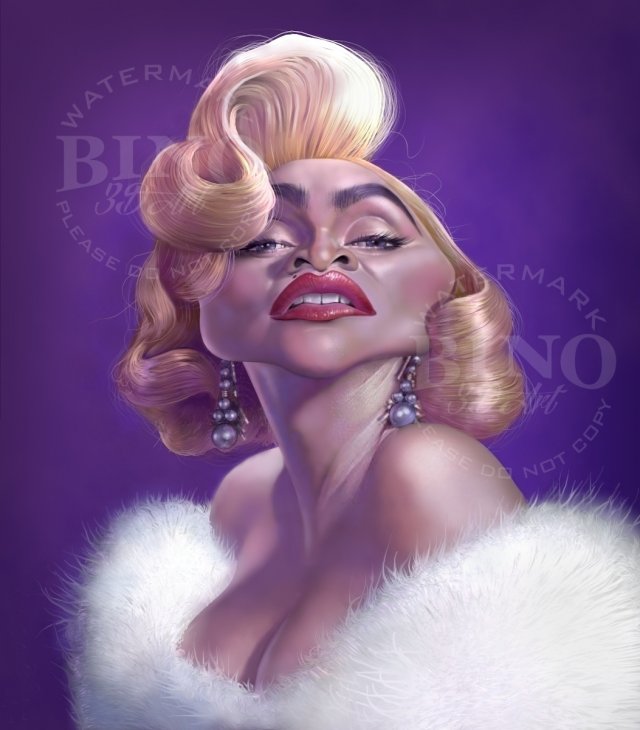 caricature of madonna 3D मॉडल .c4d .max .obj .3ds .fbx .stl .blend 