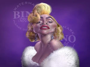 caricature of madonna 3D Model