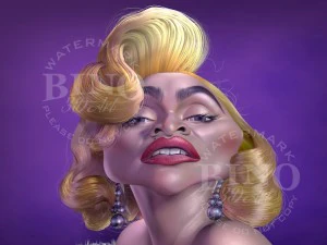 caricature of madonna 3D Model