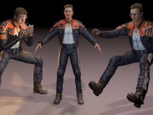 motorcyclist rigging 3Dモデル